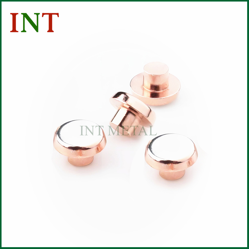 Silver copper bimetal rivets